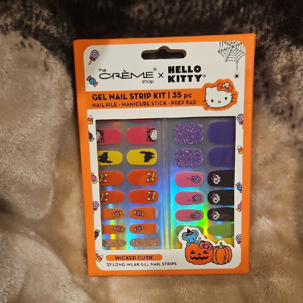 Hello Kitty Gel Nail Strip Kit - Pink, Purple, Orange